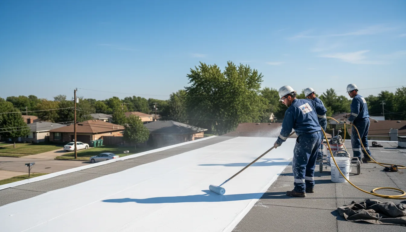 Commercial roof coating in Oologah, OK near me